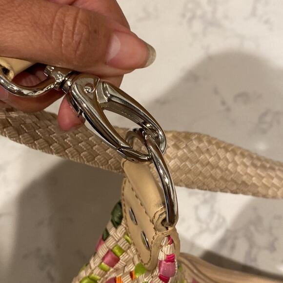 The Sak hobo style woven ribbon handbag Y2K shoulder colorful summer artsy - Picture 9 of 12